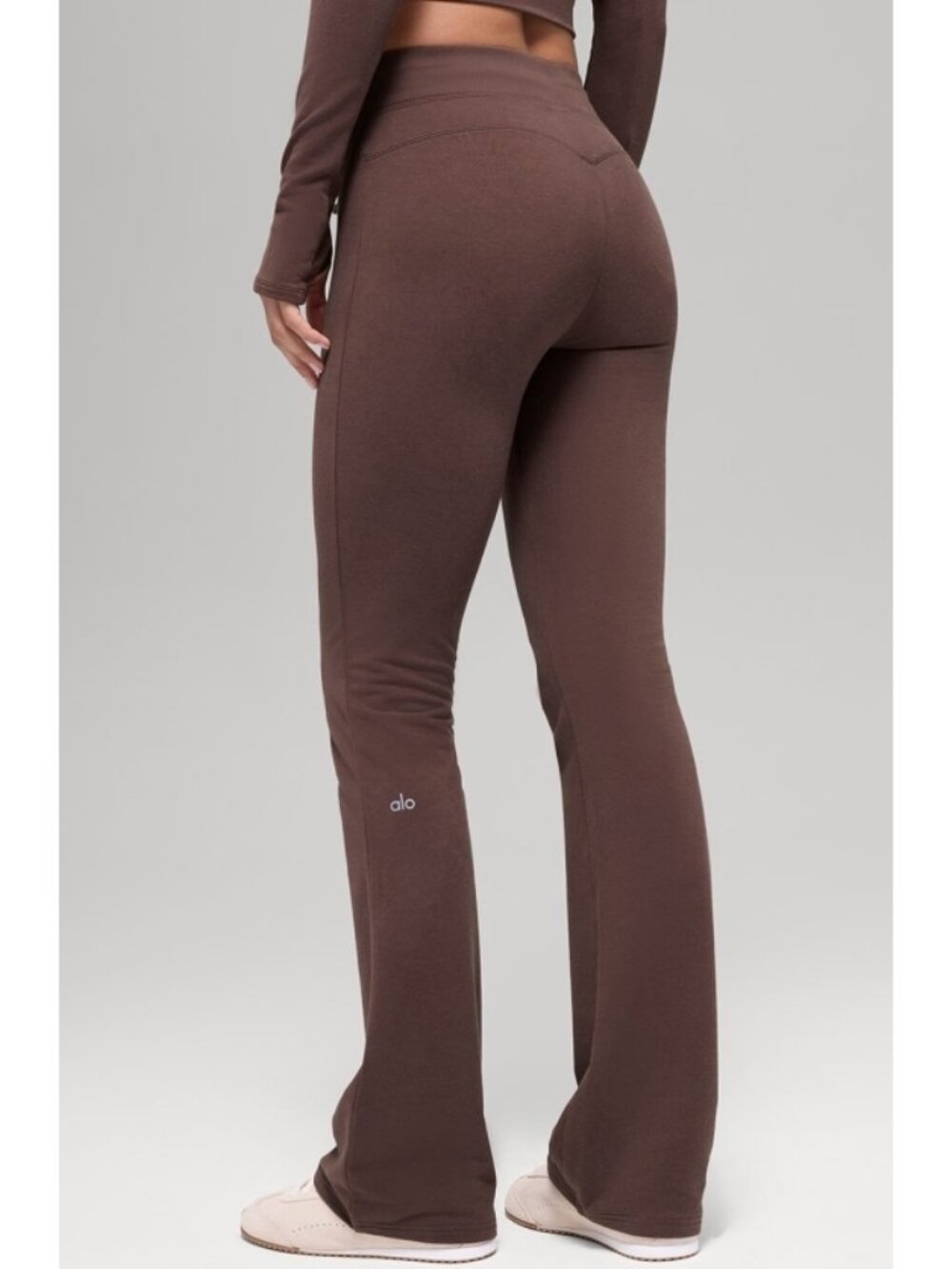 Alo Sway Bootcut Sweatpants Brownstone High-Rise Waist Waisted Flared Sweats S - Picture 2 of 13